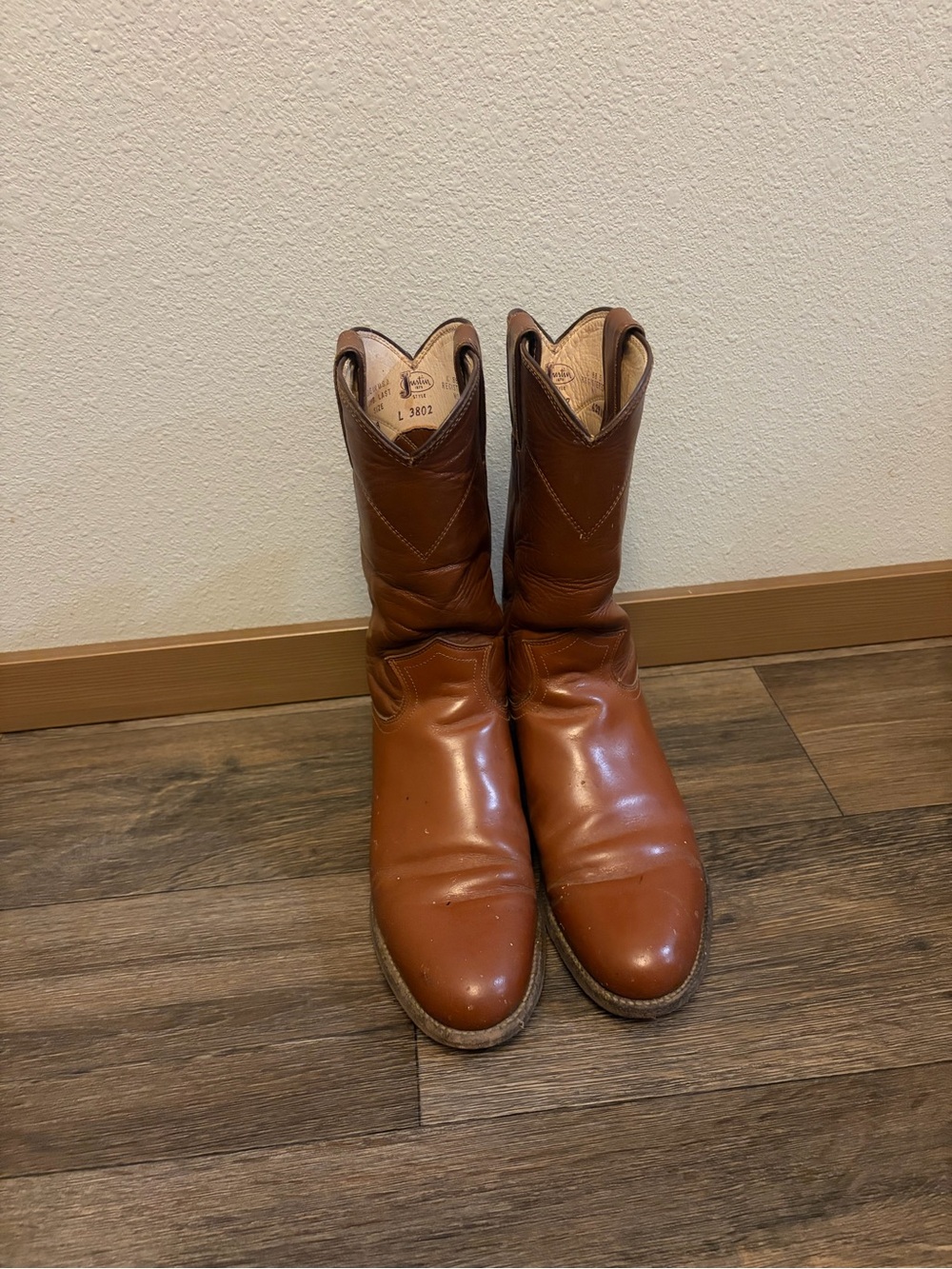 Vintage Women’s Justin Western Cowboy Brown Boots USA Made Size 5.5 B - Picture 2 of 7